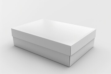 Naklejka premium White Box Packaging Mockup on Isolated Background created with Generative AI