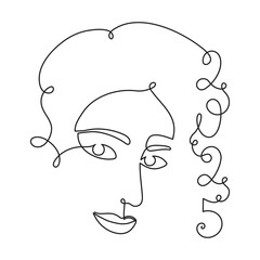 2025 and woman one line art, hand drawn  lady figure continuous contour.Holiday concept,festive female celebrating.New year handwriting text, linear style, minimalist design.Editable stroke.Isolated.