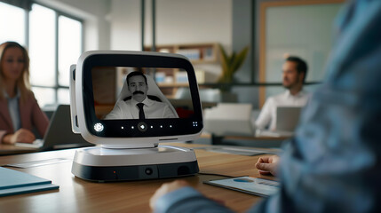 A telepresence robot enabling remote work and collaboration, bridging the gap between distributed teams and remote workers