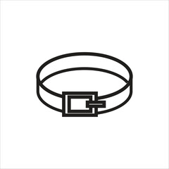 belt vector icon line template