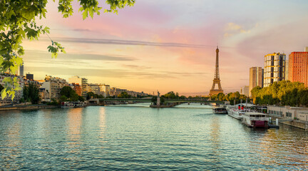 Naklejka premium Great Seine River in Paris