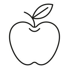 Illustration depicting a black apple icon on a white background