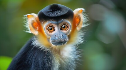 Obraz premium Attractive Cute gibbon in nature