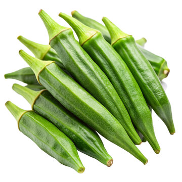 okra isolated on white