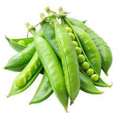 green peas isolated on white