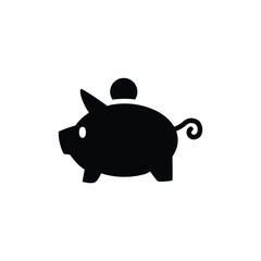 piggy bank solid icon vector design good for website or mobile app