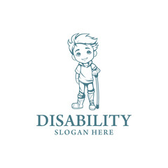 Disability foundation logo vector illustration