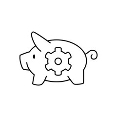 money management outline icon thin vector design good for website or mobile app