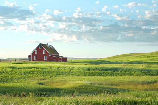 Tuscany - landscape with spring flowers. Beautiful simple AI generated image in 4K, unique.