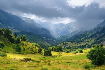 Obraz premium Ox Tower - Imsum - backwards aerial view with a view of a red brick tower at the foot of a landscaped cemetery. Beautiful simple AI generated image in 4K, unique.