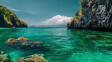 Amazingly Clear Tropical Waters And A Beautiful Rocky Coastline.