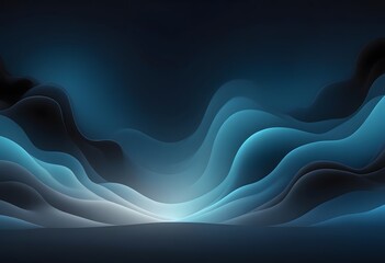 The white blue black blurred abstract gradient on a dark grainy background, glowing light, and...