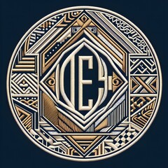 Chic Monogram Embroidery Design Personalized Elegance for Apparel & Accessories  Microstock