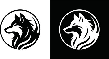 wolf mascot design of the head of arctic wolf. Vector wolf's head as a design element