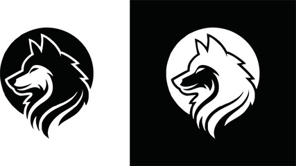 wolf mascot design of the head of arctic wolf. Vector wolf's head as a design element