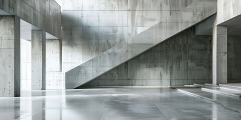 contemporary concrete interior with empty room wallpaper