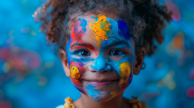 Playful Interaction of Toddlers with Face Paint