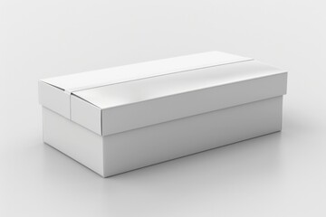 White Box Packaging Mockup on Isolated Background created with Generative AI