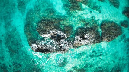 Aerial view of Okinawa Island, Japan