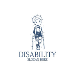 Disability foundation logo vector illustration