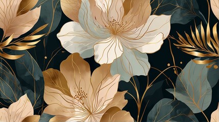 Abstract flower art background
