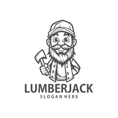 Lumberjack mascot logo vector illustration