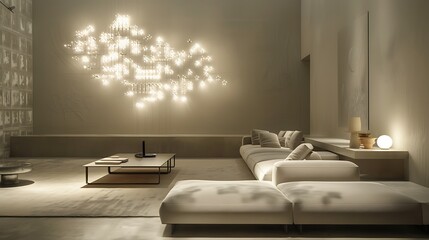 contemporary living room with a minimalist design