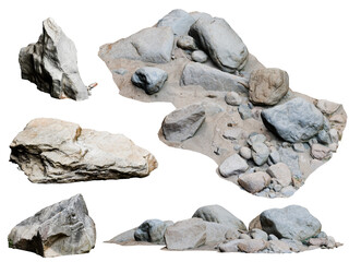 Isolated PNG cutout of a cliff on a transparent background, ideal for photobashing, matte-painting, concept art