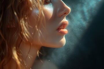 Setting Spray Mist A refreshing mist of setting spray being sprayed on the face, enhancing makeup longevity