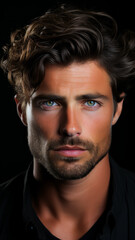 Fototapeta premium Close Up Portrait Of Man