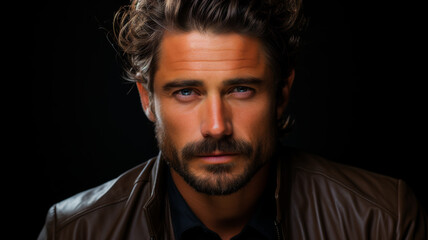 Fototapeta premium Close Up Portrait Of Man