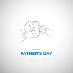 Happy Father's Day Greeting Card Design with light Background. Vector Celebration Illustration for Best Dad. Template for Banner, Flyer or Poster.
