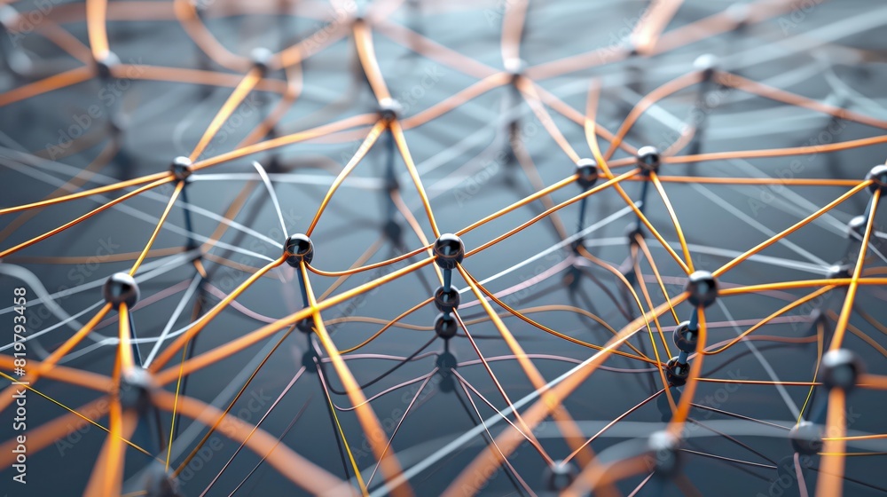 Poster a network diagram with interconnected nodes, visually depicting the structure of a social network, u