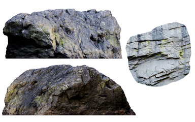 Isolated PNG cutout of a cliff on a transparent background, ideal for photobashing, matte-painting, concept art
