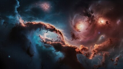 Fototapeta premium Space nebula and galaxy