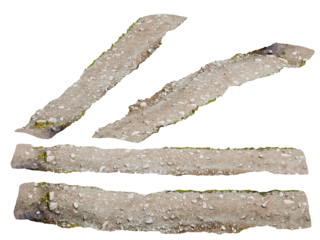 Isolated PNG cutout of a cliff on a transparent background, ideal for photobashing, matte-painting, concept art