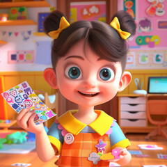 little child playing with toys