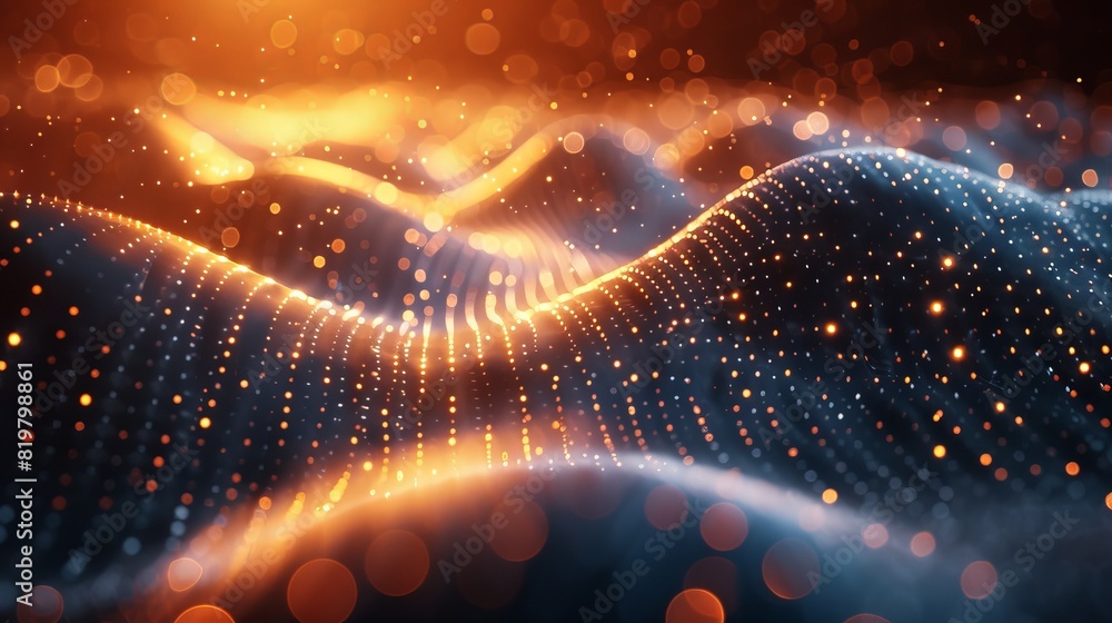 Poster Background with an abstract futuristic binary design