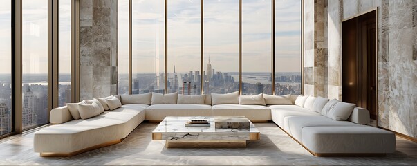 luxurious living room with minimalist luxury