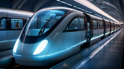 Fototapeta premium Futuristic Metro Train Concept