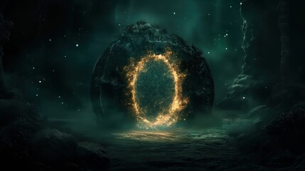 A promotional poster for a new book release, incorporating a mysterious, dark background and a glowing, ethereal font for the title and author