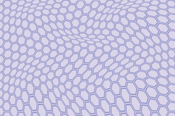 simple abstract cold lite violet color polygon hexagon wavy distort pattern on lite sky color background a purple background with a pattern of hexagons
