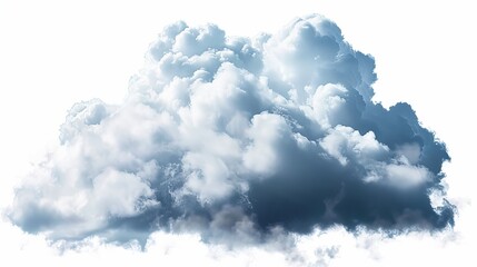 The cutout of a cloud is placed on a transparent background, making it perfect for matte-painting, photobashing, and concept art.