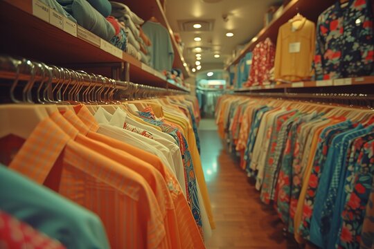 clothes in shopping mall