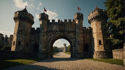 Obraz premium The entrance to the castle