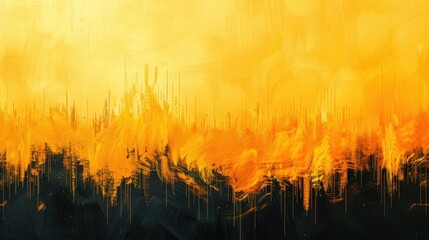 Dynamic blend of warm and cool tones evokes intense emotion