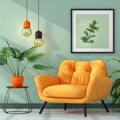 a living room filled with furniture and plants