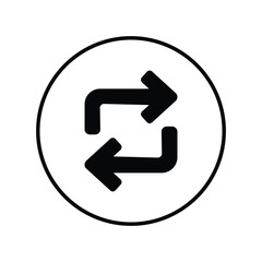 loop icon with white background vector stock illustration