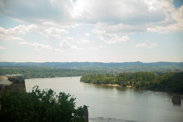 View of Danube river from Petrovaradin Fortress