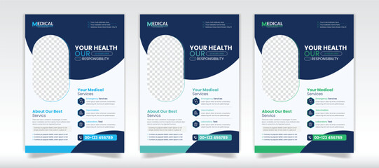 Minimal and clean medical flyer design layout